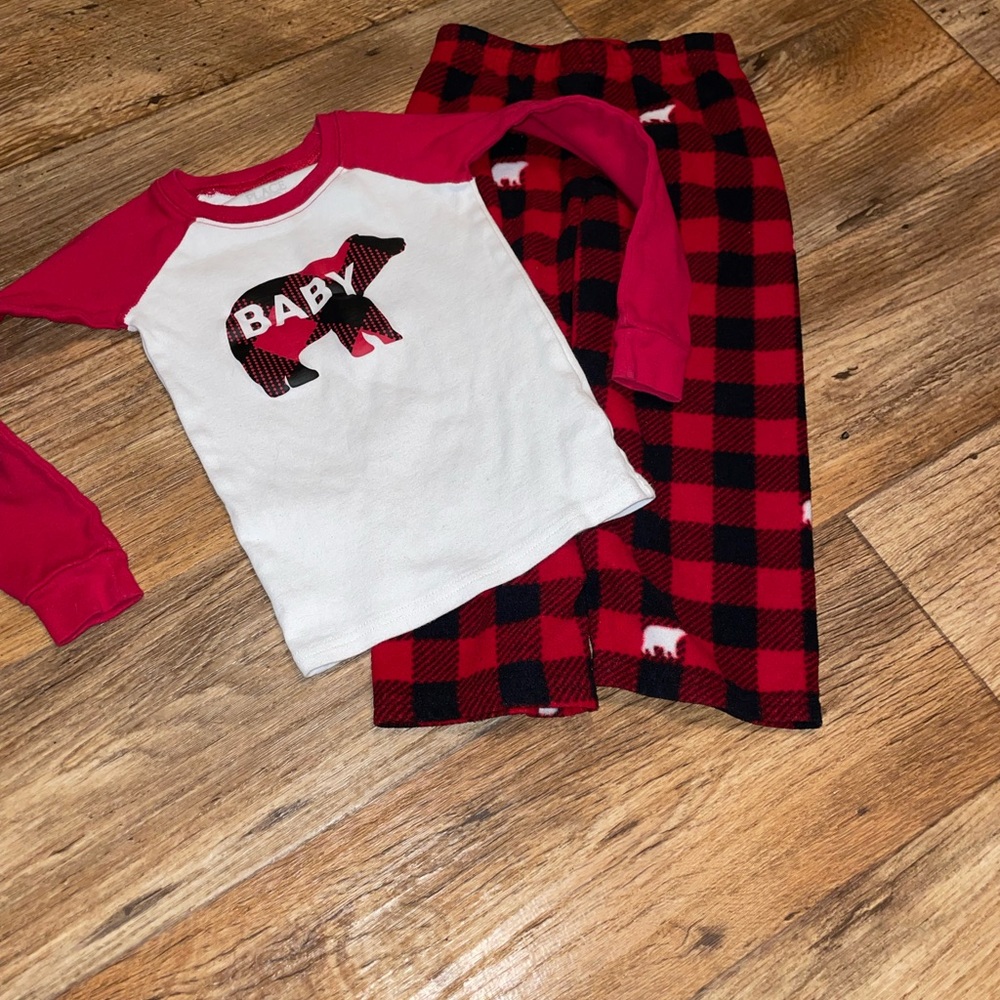 The Children's Place Red and White Bear Pajama Set